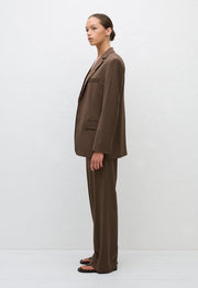 Relaxed Tailored Blazer - Coffee - Matteau